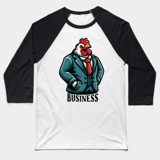 Business Chicken Baseball T-Shirt